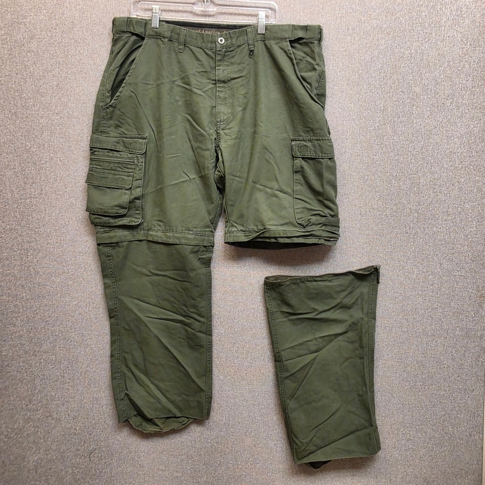 Boy Scouts America Womens 18W Green Convertible Cargo Pants Zip Off Shorts